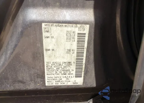 2018 Nissan Altima 2.5 Sr from USA, damaged, VIN 1N4AL3APXJC182417